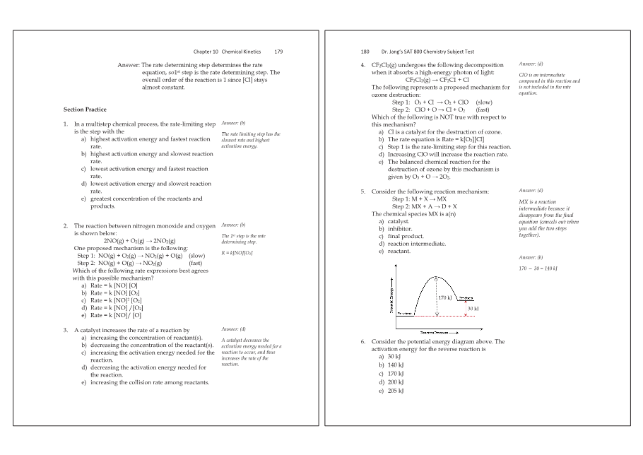 Dr.jang's SAT 800 Chemistry