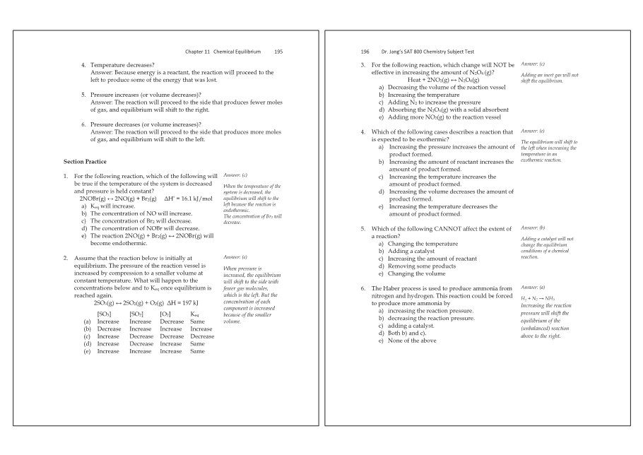 Dr.jang's SAT 800 Chemistry