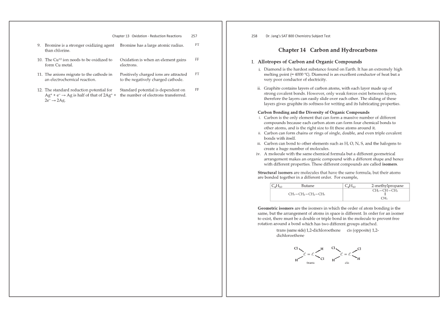 Dr.jang's SAT 800 Chemistry