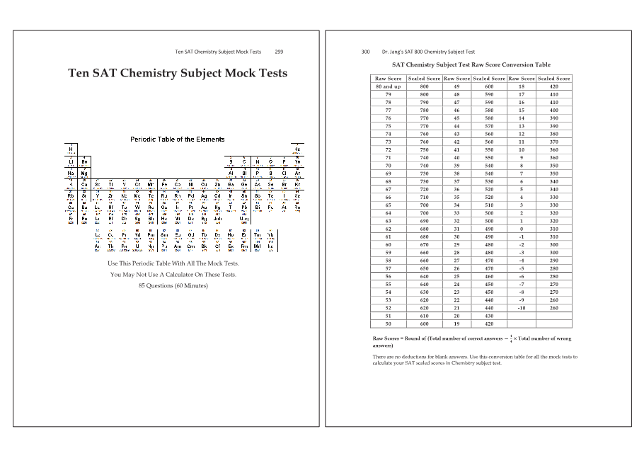 Dr.jang's SAT 800 Chemistry