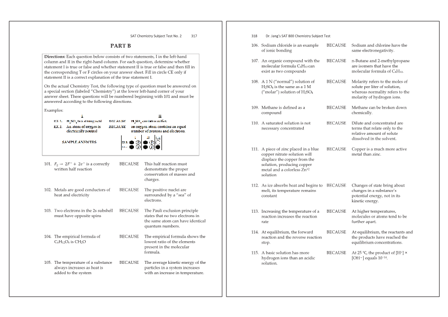 Dr.jang's SAT 800 Chemistry