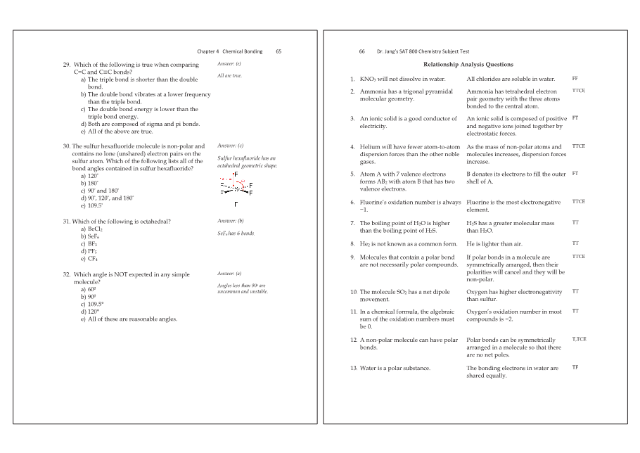 Dr.jang's SAT 800 Chemistry