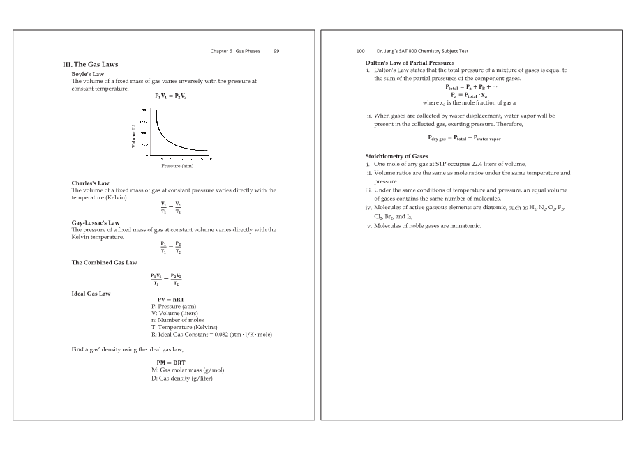 Dr.jang's SAT 800 Chemistry