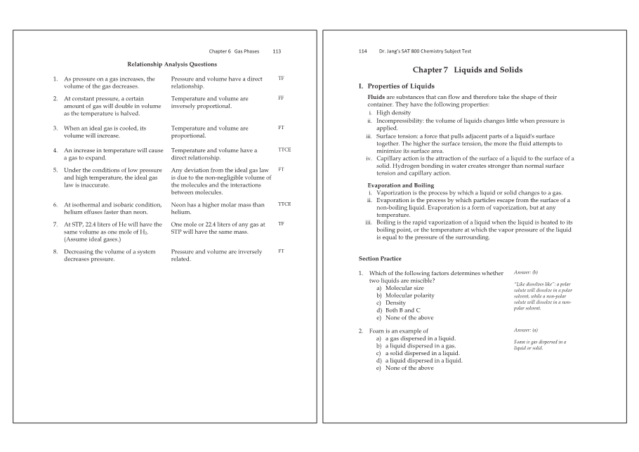 Dr.jang's SAT 800 Chemistry