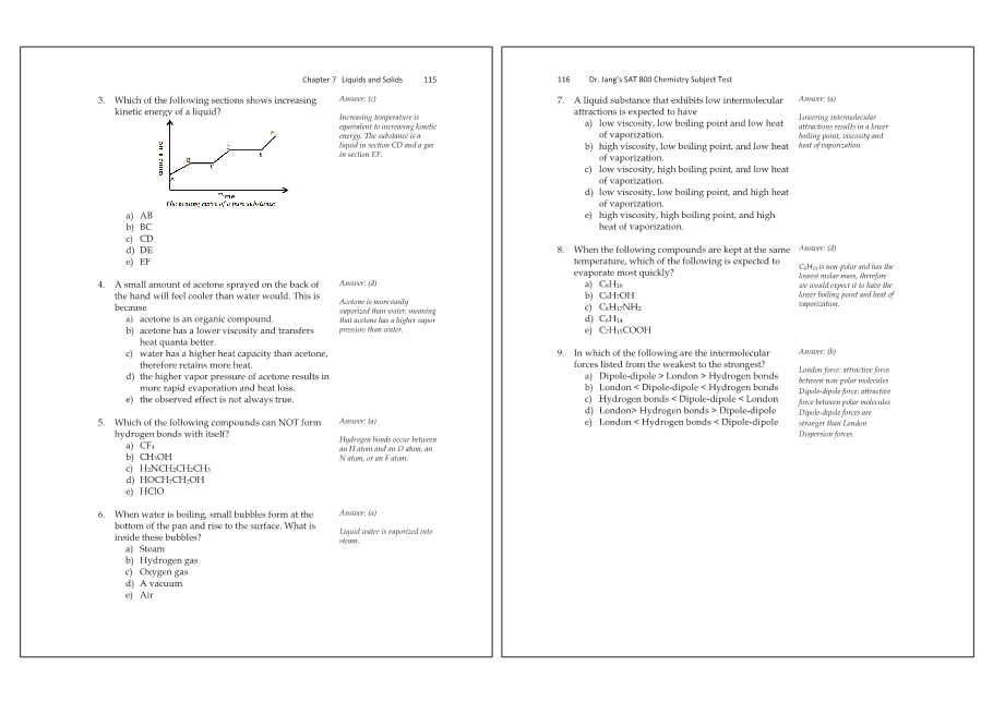 Dr.jang's SAT 800 Chemistry
