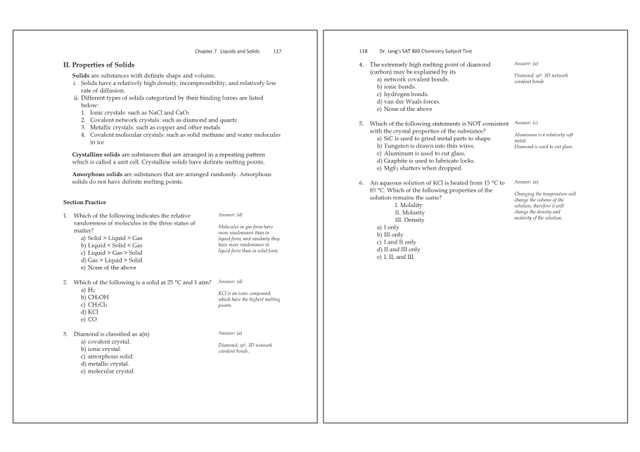 Dr.jang's SAT 800 Chemistry