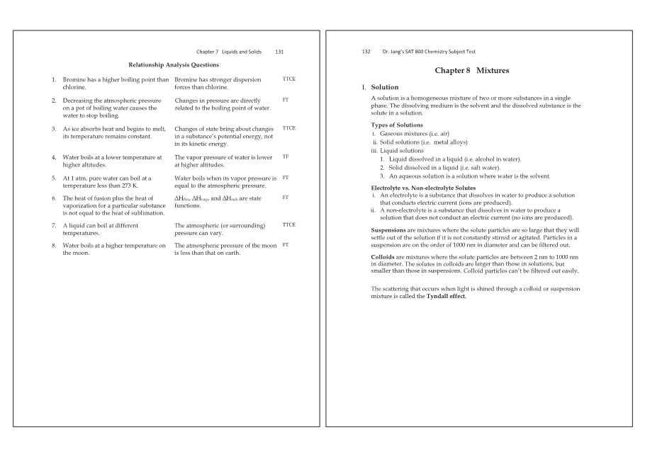 Dr.jang's SAT 800 Chemistry