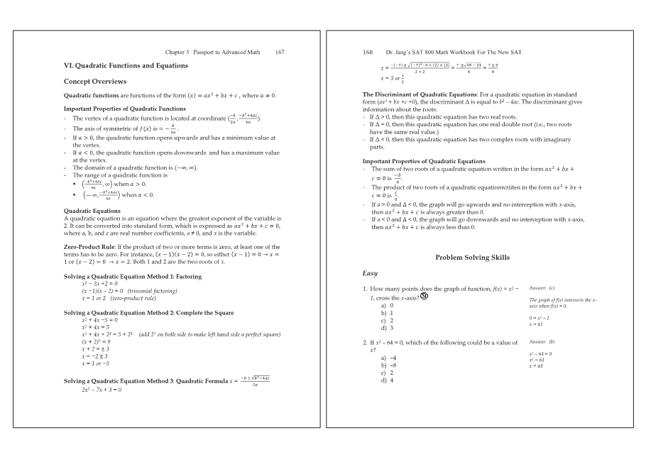 Dr.jang's SAT 800 Math