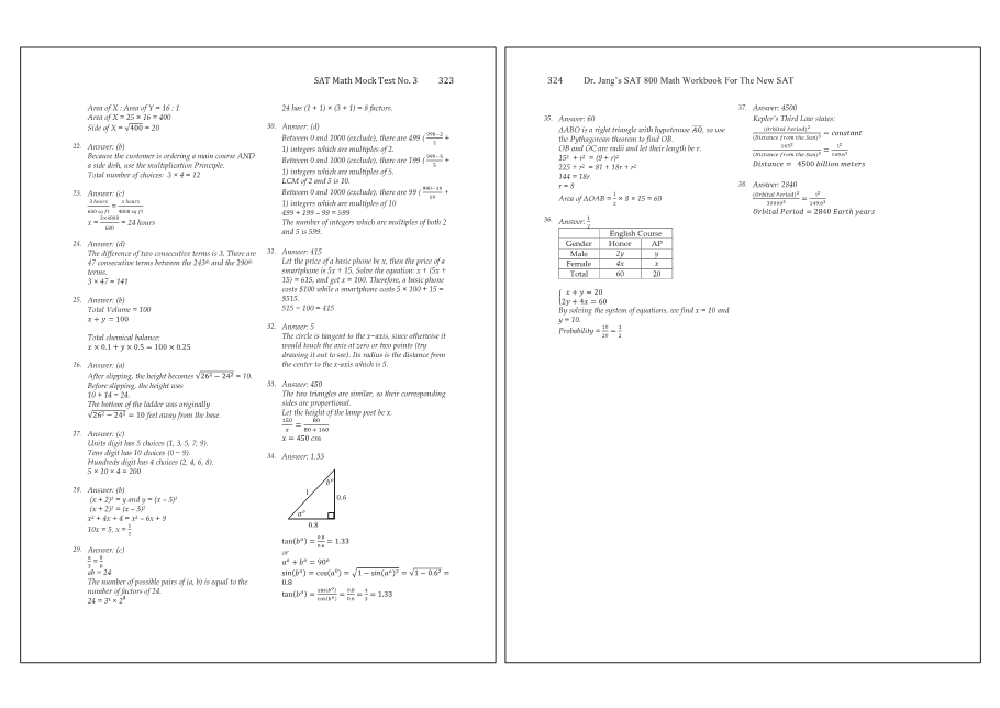 Dr.jang's SAT 800 Math