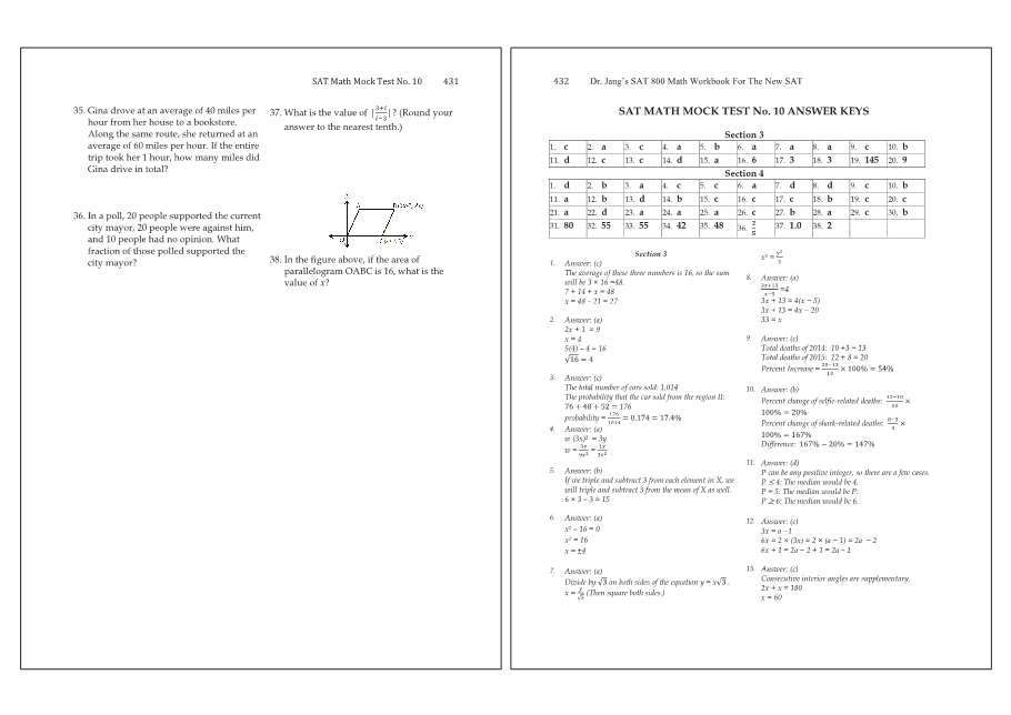 Dr.jang's SAT 800 Math