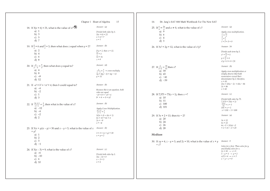 Dr.jang's SAT 800 Math