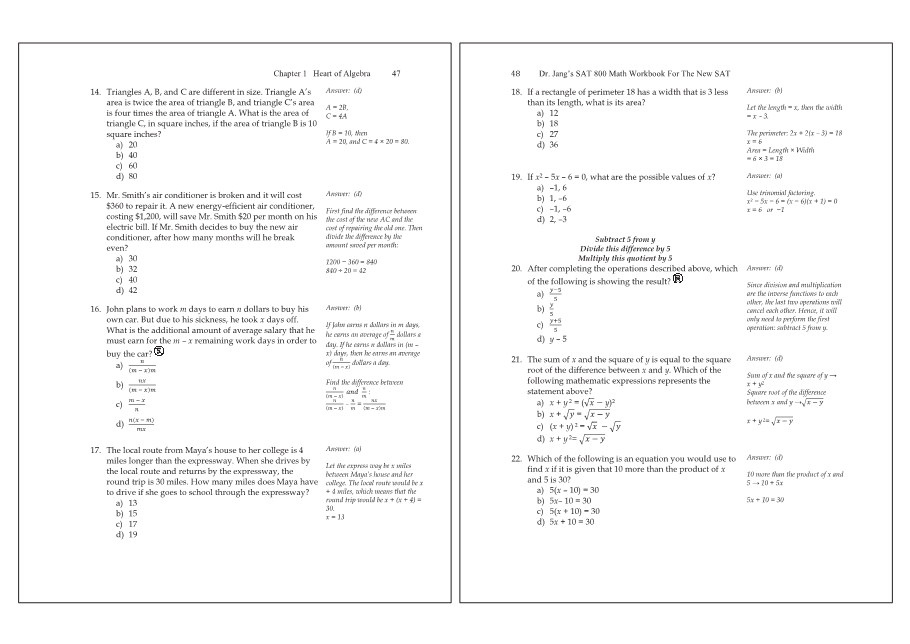 Dr.jang's SAT 800 Math