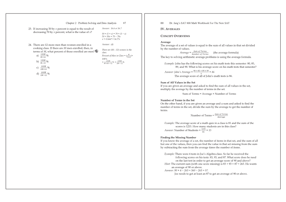 Dr.jang's SAT 800 Math