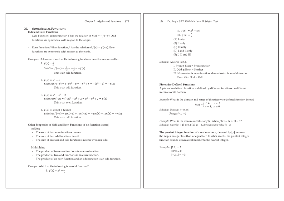 Dr.jang's SAT 800 Math2
