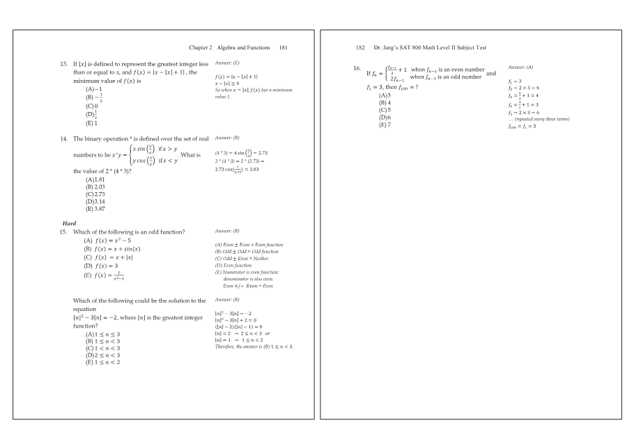 Dr.jang's SAT 800 Math2