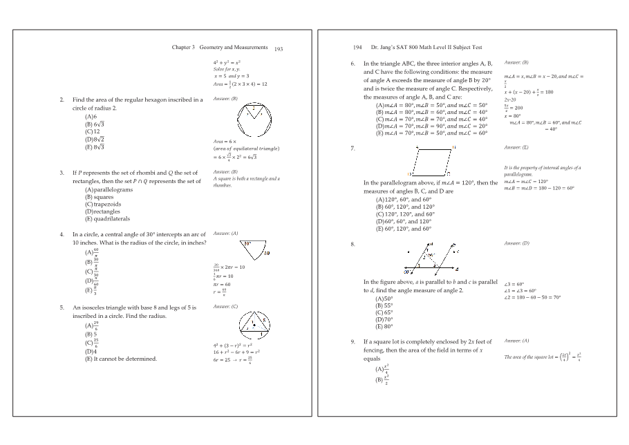 Dr.jang's SAT 800 Math2