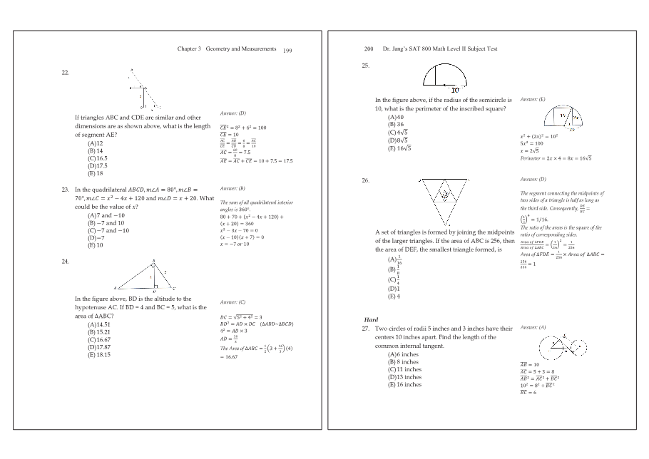 Dr.jang's SAT 800 Math2