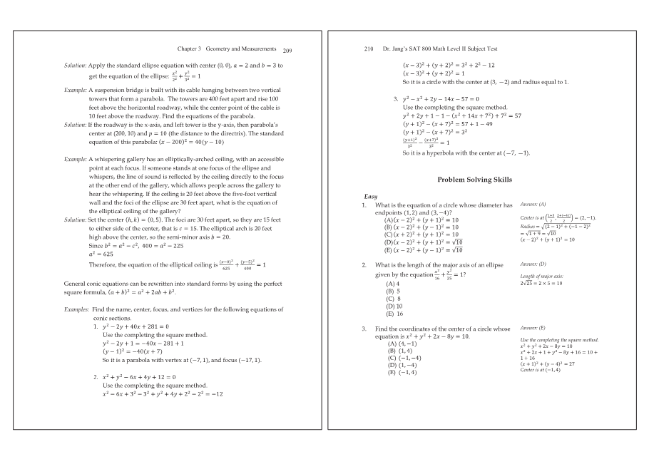 Dr.jang's SAT 800 Math2