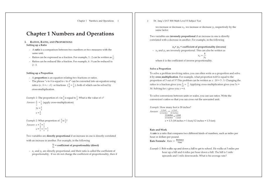 Dr.jang's SAT 800 Math2