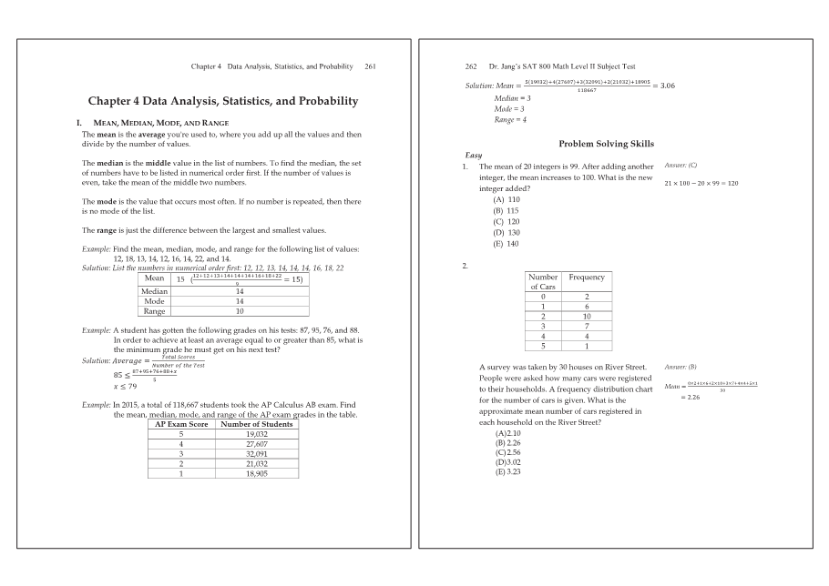 Dr.jang's SAT 800 Math2