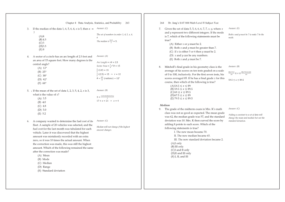 Dr.jang's SAT 800 Math2