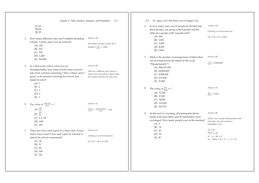 Dr.jang's SAT 800 Math2