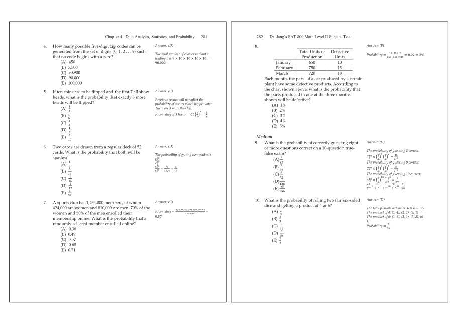 Dr.jang's SAT 800 Math2