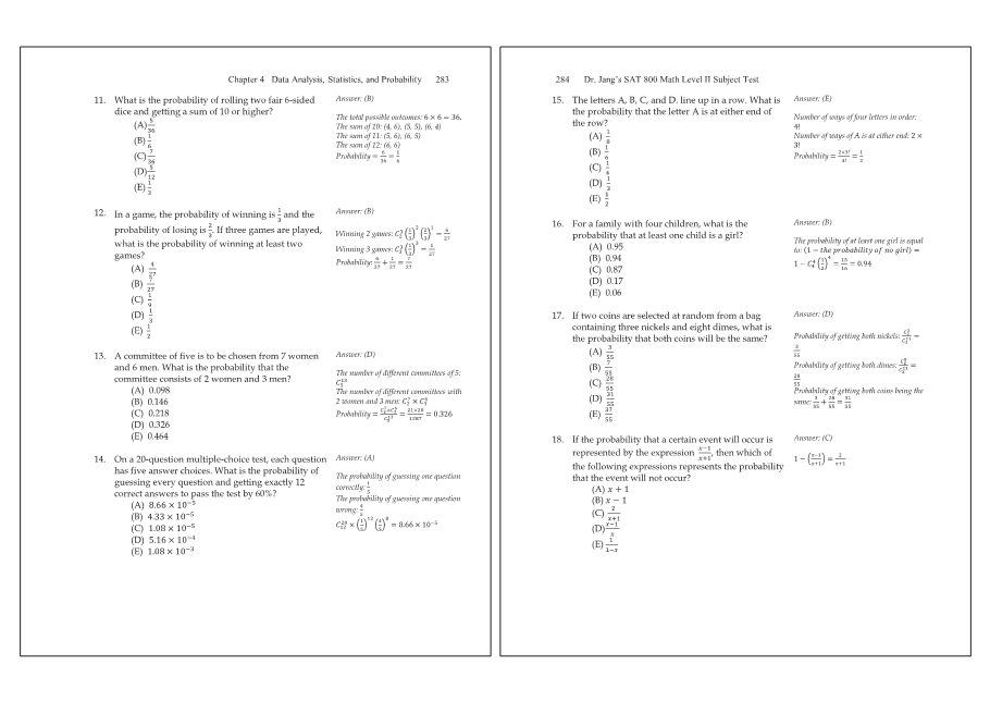 Dr.jang's SAT 800 Math2