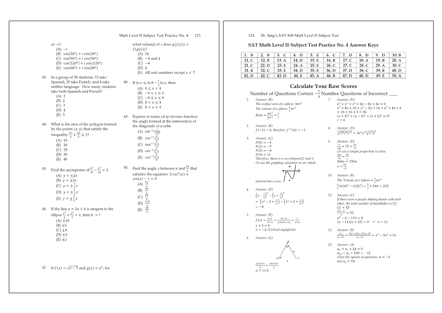 Dr.jang's SAT 800 Math2