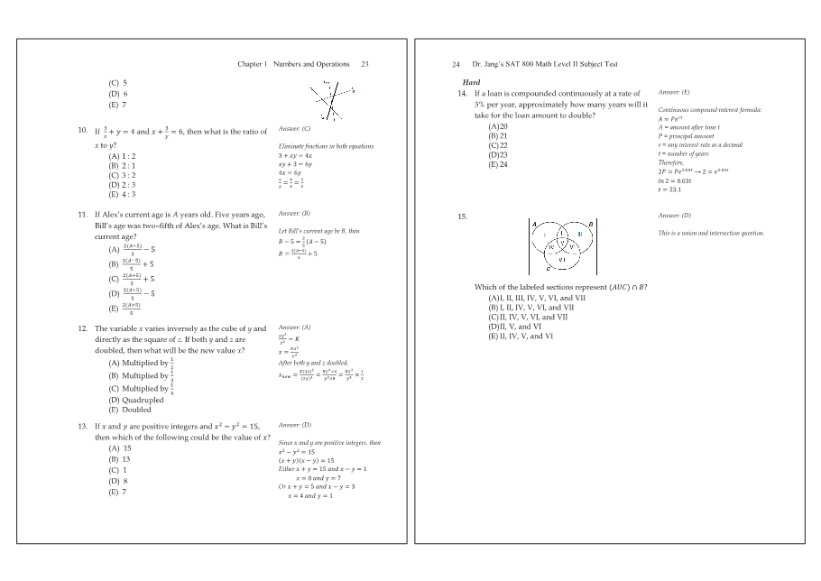 Dr.jang's SAT 800 Math2