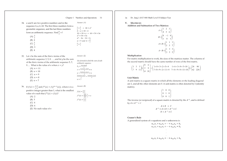 Dr.jang's SAT 800 Math2