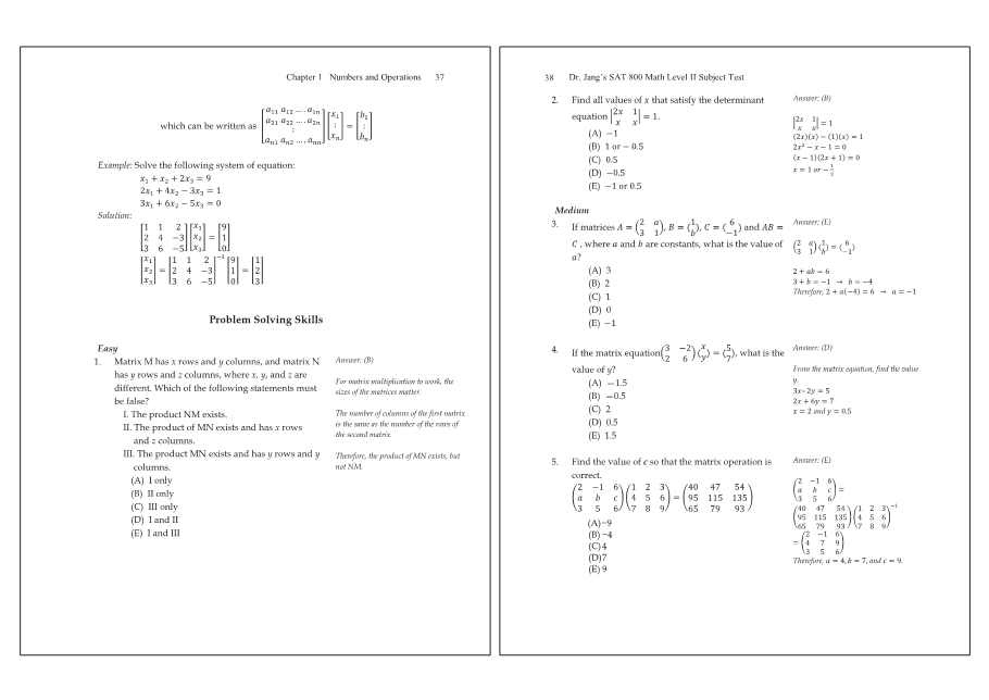Dr.jang's SAT 800 Math2