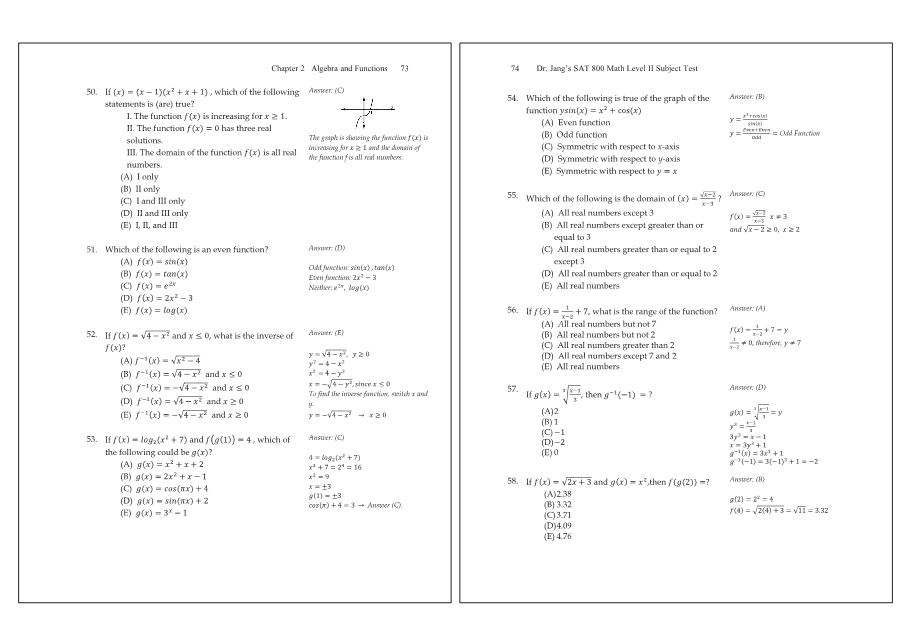 Dr.jang's SAT 800 Math2