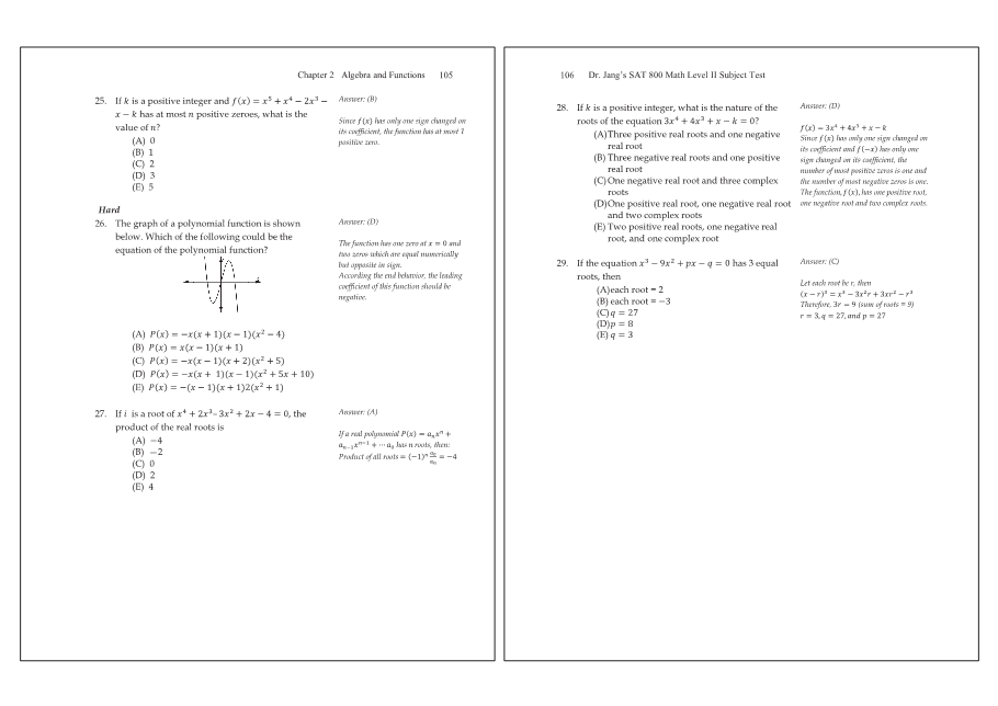 Dr.jang's SAT 800 Math2