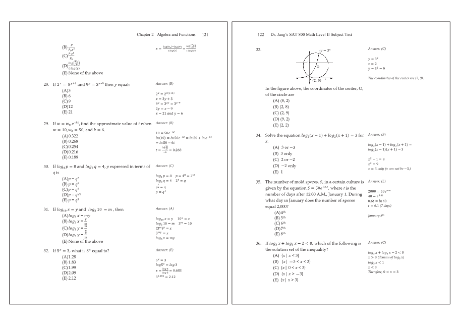 Dr.jang's SAT 800 Math2