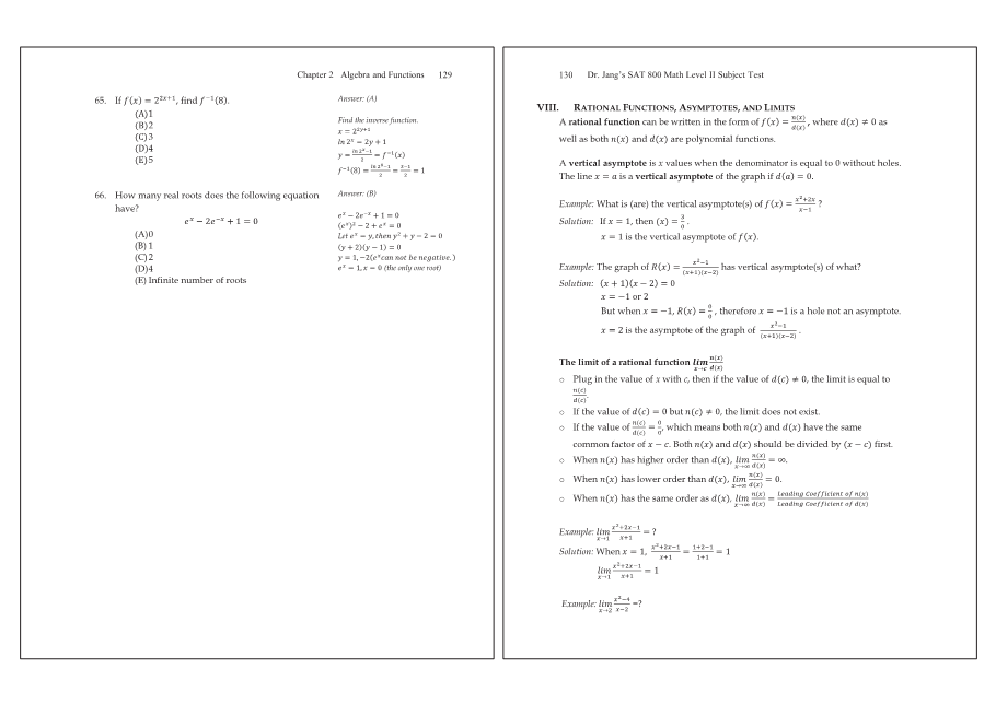 Dr.jang's SAT 800 Math2