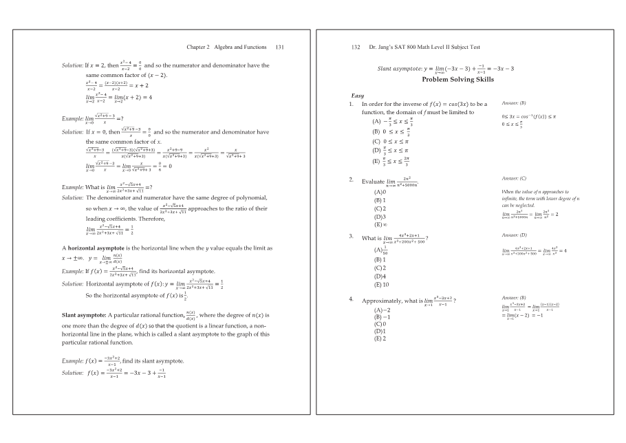 Dr.jang's SAT 800 Math2