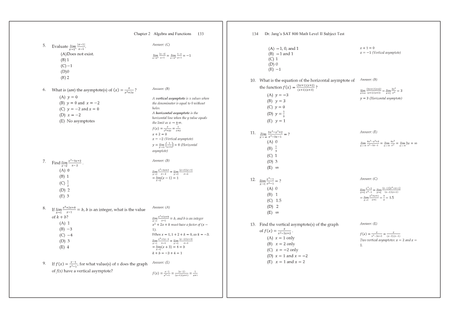 Dr.jang's SAT 800 Math2