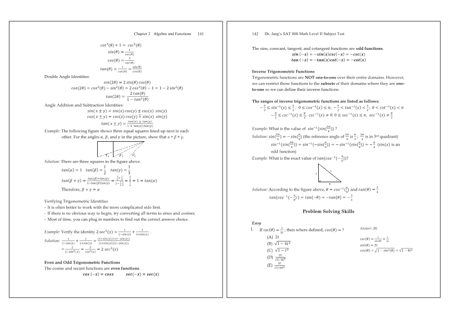 Dr.jang's SAT 800 Math2