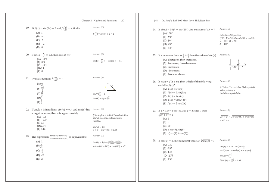 Dr.jang's SAT 800 Math2