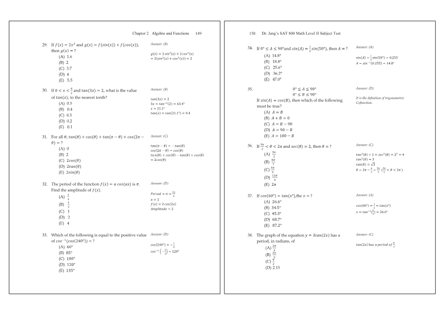 Dr.jang's SAT 800 Math2