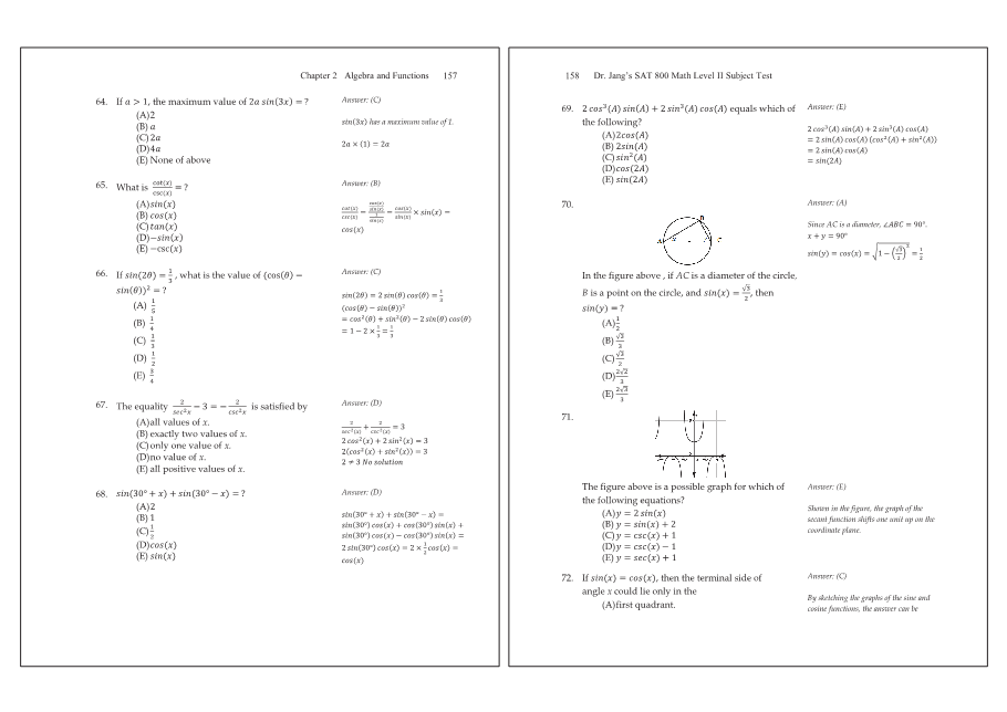 Dr.jang's SAT 800 Math2