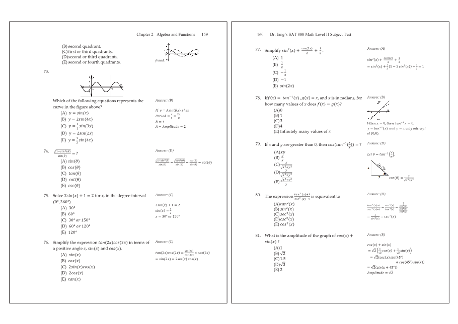 Dr.jang's SAT 800 Math2