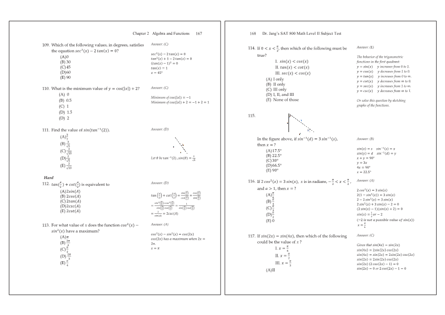 Dr.jang's SAT 800 Math2