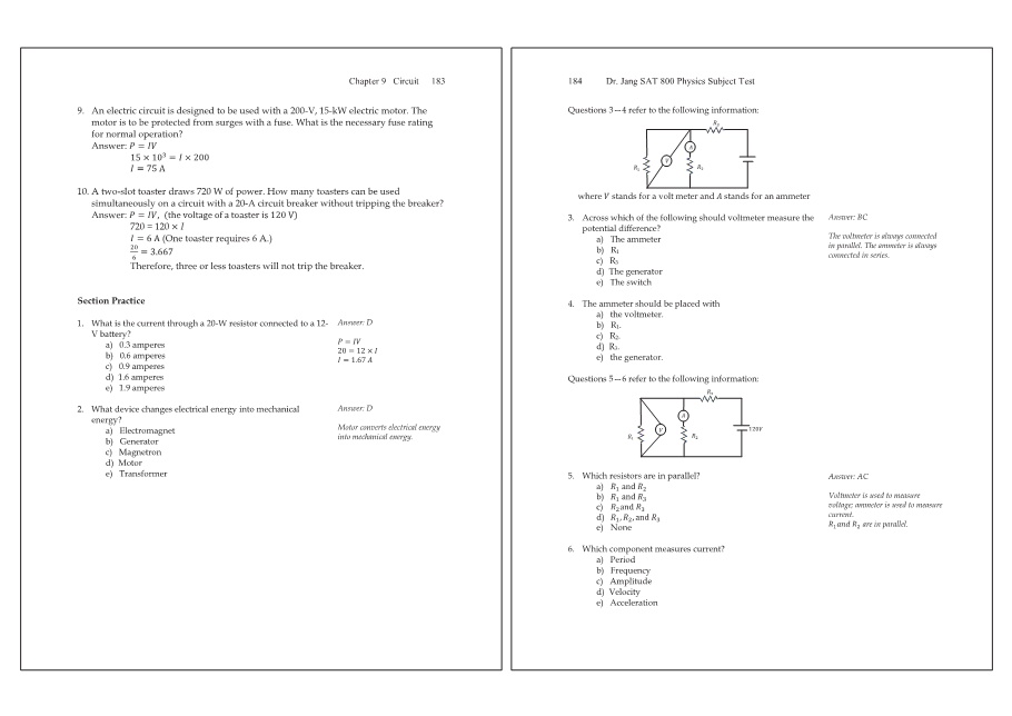 Dr.jang's SAT 800 Physics