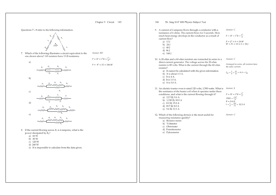 Dr.jang's SAT 800 Physics