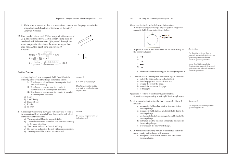 Dr.jang's SAT 800 Physics