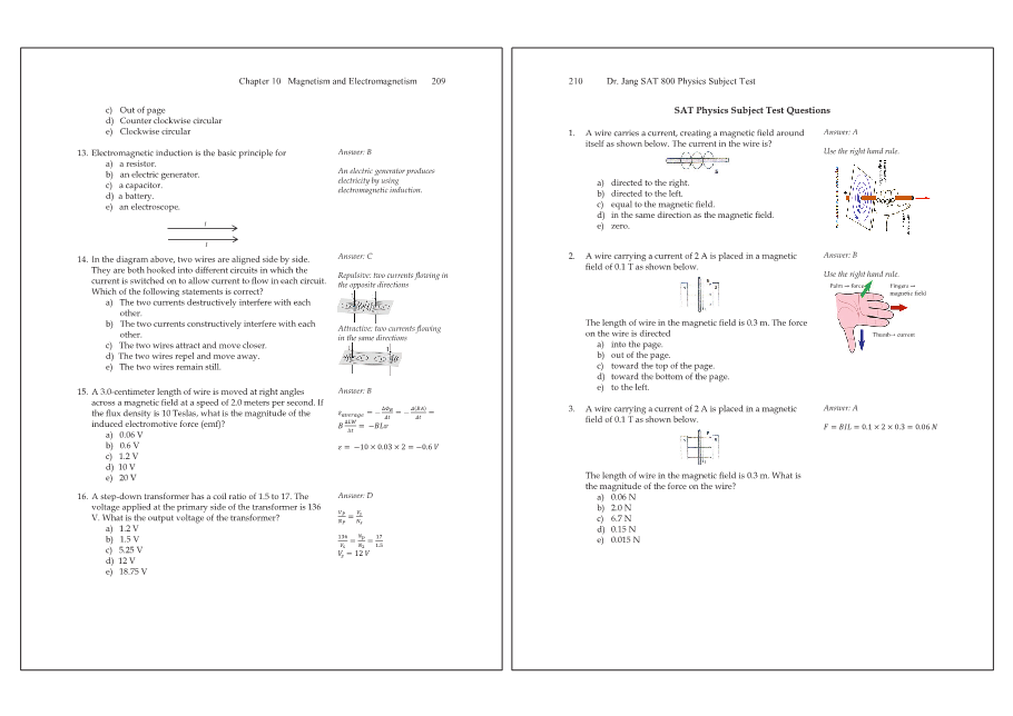 Dr.jang's SAT 800 Physics