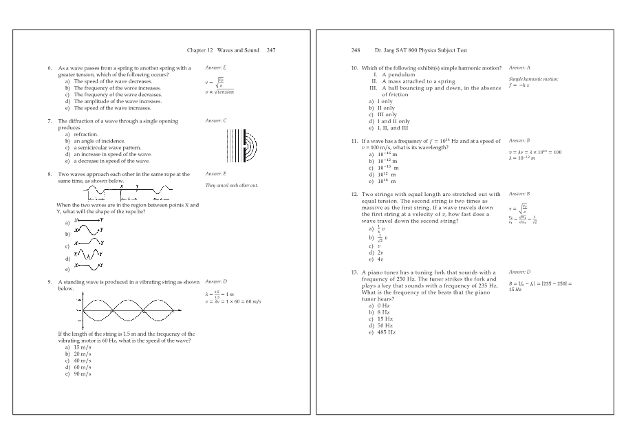 Dr.jang's SAT 800 Physics