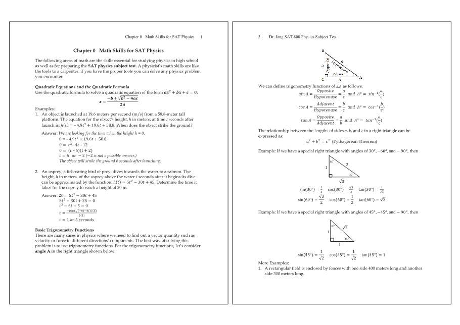 Dr.jang's SAT 800 Physics